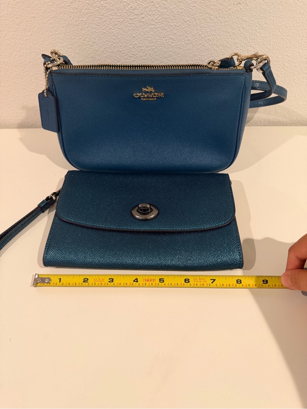 Coach Blue Crossbody and Wristlet Set